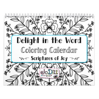 Joy Bible Verse Floral Botanical Monthly Färben Kalender