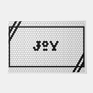 Joy Black and White Hex Tile Fußmatte