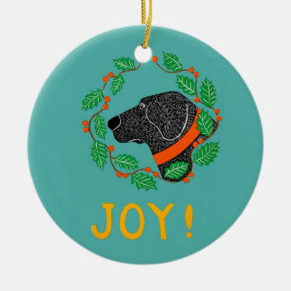 Joy Black Lab Ornament von Stephen Huneck