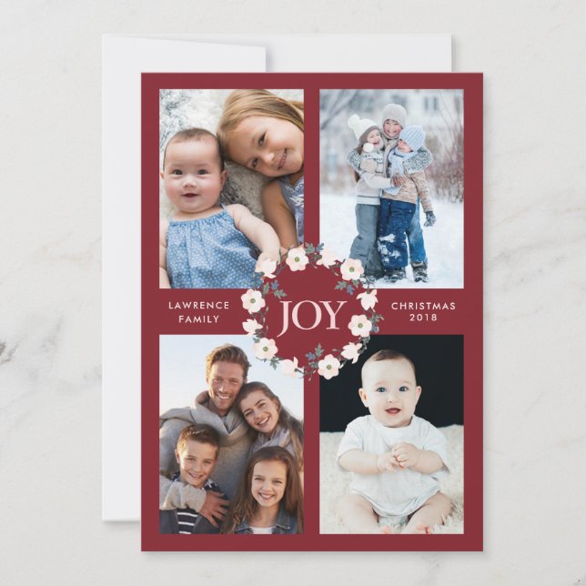 Joy Blush Burgundy Blumenkraut Weihnachten 4 Foto (Vorderseite)