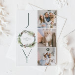 JOY Botanical Pine Wreath Foto Collage Weihnachten<br><div class="desc">JOY | Senden Sie Ihre herzlichen Urlaubssgrüße mit dieser personalisierbaren Weihnachtspostkarte. Es enthält Aquarellkiefer Nadeln,  Eukalyptus-Blätter und Pinecone. Personalisieren Sie diese Green Ferienkarte,  indem Sie Ihre Daten hinzufügen. Dieses Foto Collage Weihnachts-Postkarte ist auf anderen Cardstock erhältlich. Matching-Elemente sind verfügbar.</div>
