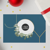 Joy Business Logo Happy Holidays Blue Custom