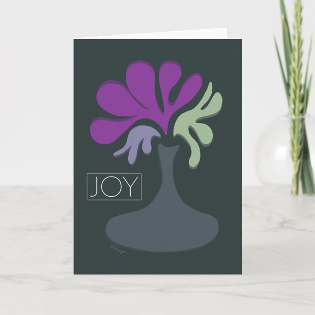 Joy - Carte de voeux Floral (Devant)