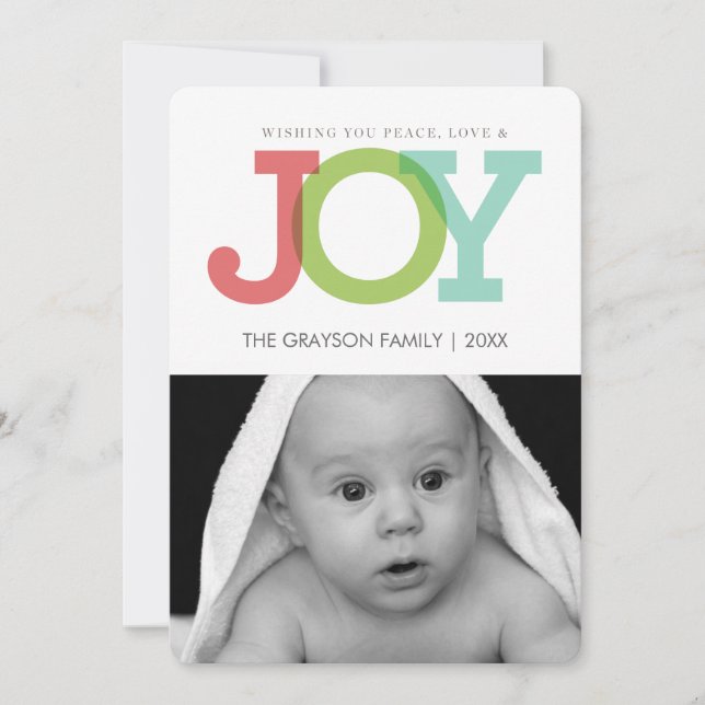 JOY carte photo de vacances (Devant)