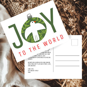 JOY Charming Dove Weihnachtsschmuck Xmas Feiertagspostkarte
