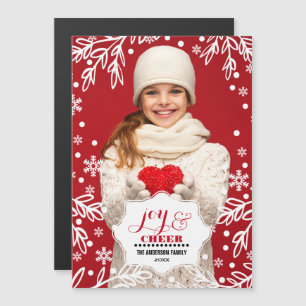 Joy & Cheer. Weihnachts-Magnetkarten Magnetkarte