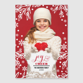 Joy & Cheer. Weihnachts-Magnetkarten Magnetkarte