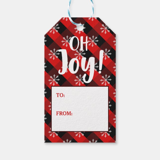Joy Christmas Geschenkanhänger (Vorderseite)