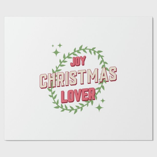 Joy Christmas Lover Geschenkpapier (Flach)