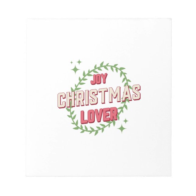 Joy Christmas Lover Notizblock (Vorderseite)