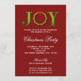 JOY Christmas Party Invitation