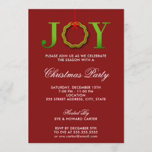JOY Christmas Party Invitation