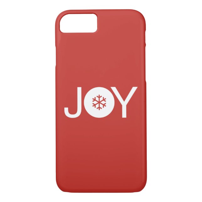 Joy Christmas Red iPhone 8/7 Fall Case-Mate iPhone Hülle (Rückseite)