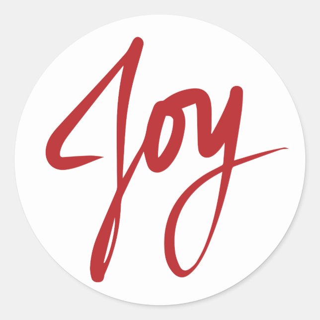 JOY Christmas Round Sticker (Vorderseite)