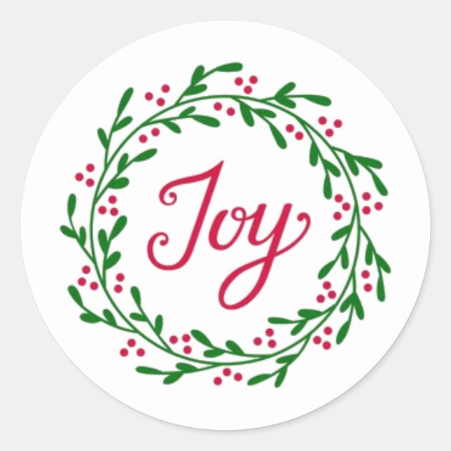 Joy Christmas Sticker (Vorderseite)