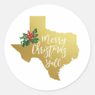 Joy Christmas Sticker Y'all Texas