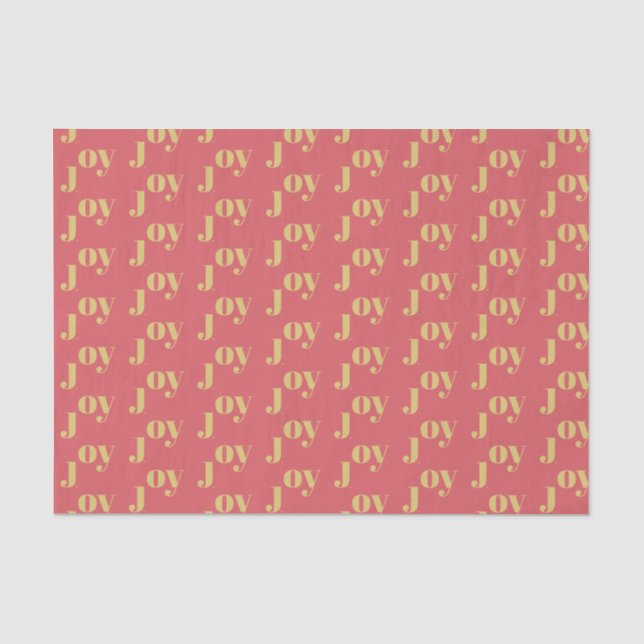 Joy Christmas Tissue Paper Seidenpapier (Vorderseite)