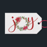 JOY Christmas Wreath Geschenkanhänger<br><div class="desc">Das perfekte Geschenketikett für all diese Weihnachtsgeschenke. #christmas</div>