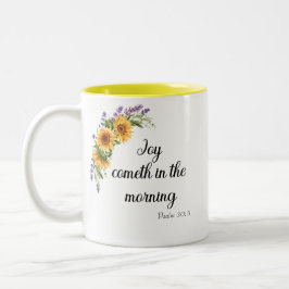 Joy Cometh in the Morning Mug Zweifarbige Tasse