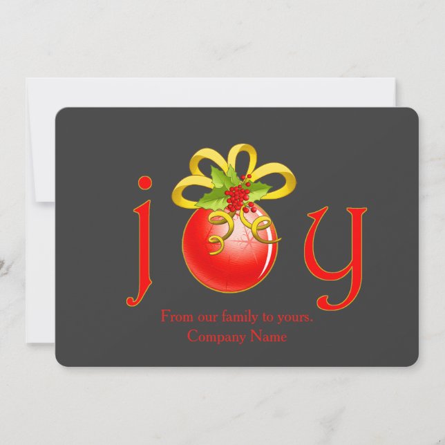 Joy Company Christmas Grußkarte Feiertagskarte (Vorderseite)