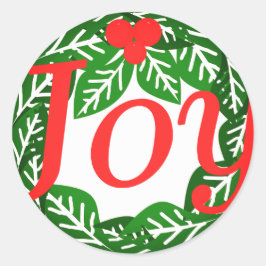 Joy Crhistmas Runder Aufkleber