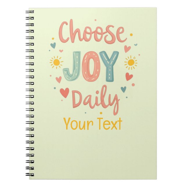 Joy Daily Pastel Doodle Notizblock (Vorderseite)