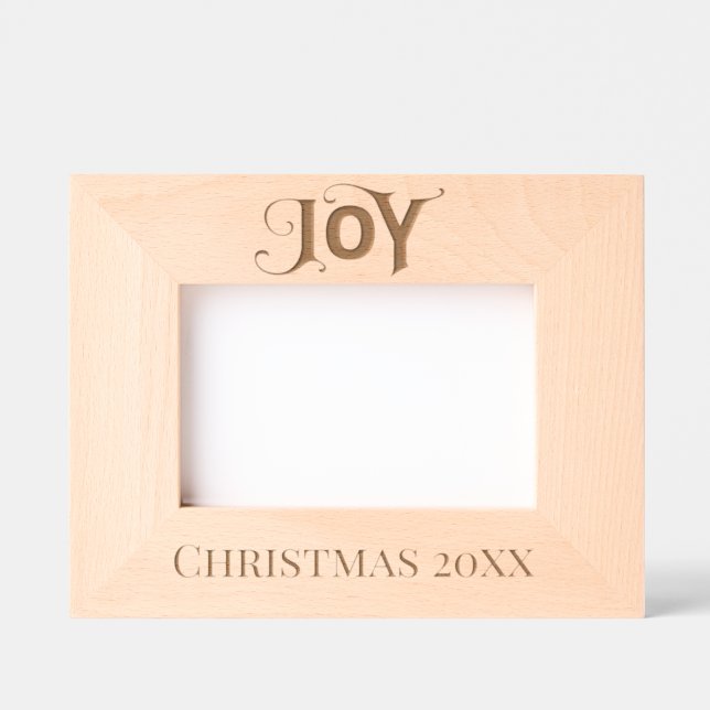 JOY, DATED CHRISTMAS ETCHED FOTO GEÄTZTE RAHMEN (Vorderseite)