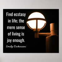 Joy Enough — Emily Dickinson Zitat — Art Print