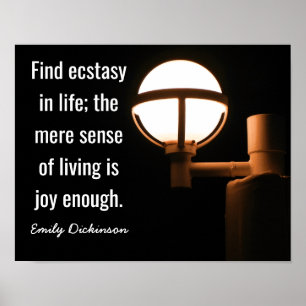 Joy Enough — Emily Dickinson Zitat — Art Print Poster