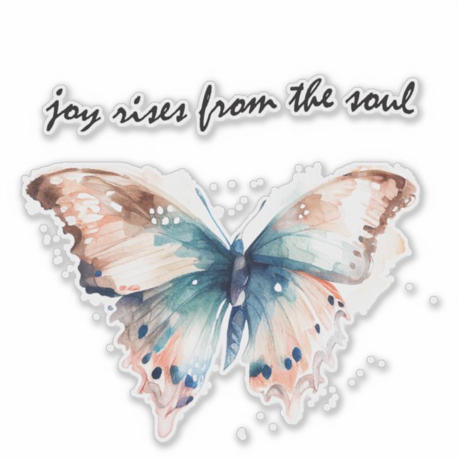 Joy erhebt sich vom Soul Butterfly Aufkleber (Vorderseite)