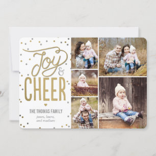 Joy et Cheer Collage Carte photo de vacances