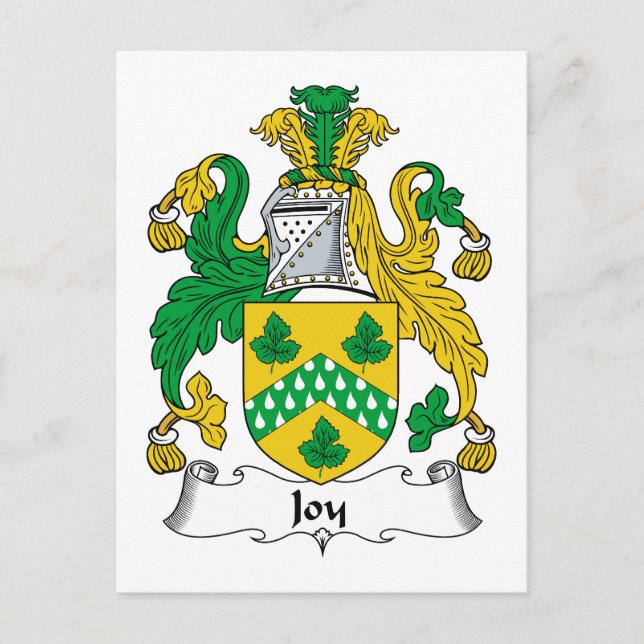 Joy Familienwappen Postkarte (Vorderseite)