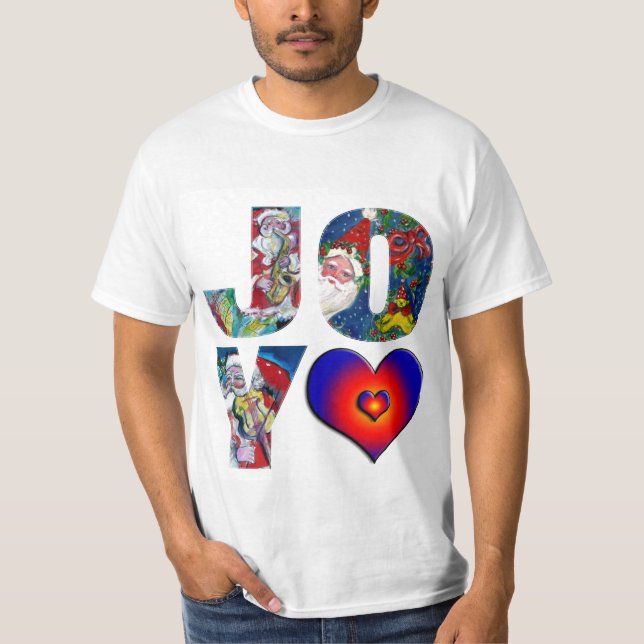 JOY FARFUL HEARS MUSICAL SANTA CHRISTMAS PARTY T-Shirt (Vorderseite)