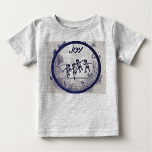 Joy Films Emblem Logo – Tinten Kunst runder Rahmen Baby T-shirt