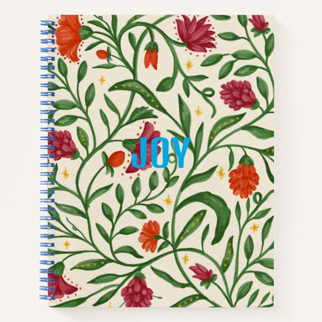 JOY Floral Notebook Notizbuch (Vorderseite)