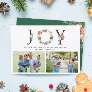 JOY Floraler Kranz Typografie 2 Fotos Weihnachten