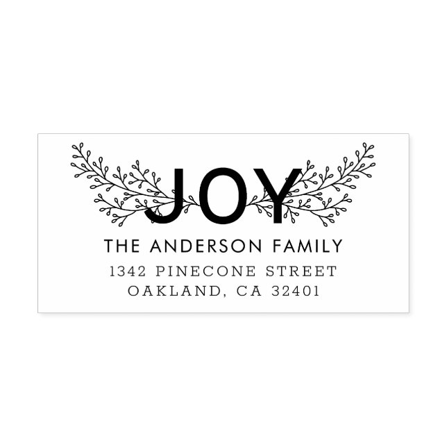 JOY | Foliage Holiday Rücksendeadresse Permastempel (Design)