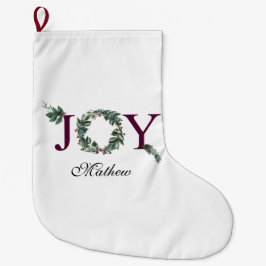 Joy for the holidays großer weihnachtsstrumpf