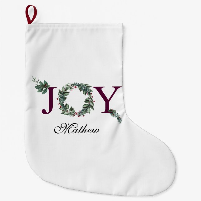 Joy for the holidays  großer weihnachtsstrumpf (Vorderseite)