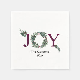 Joy for the holidays serviette