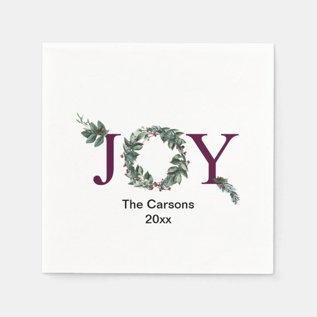Joy for the holidays  serviette (Vorderseite)
