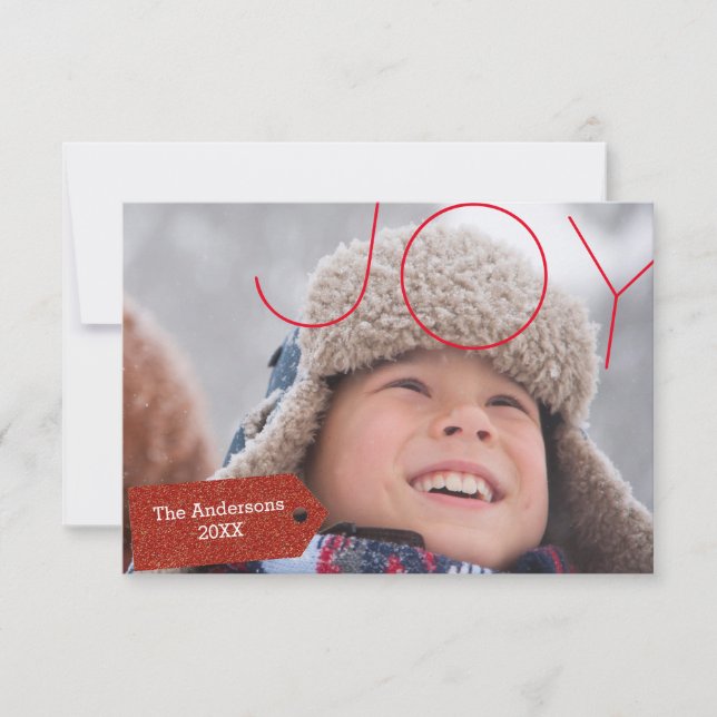 Joy Foto - 3x5 Weihnachtskarte Einladung (Vorderseite)