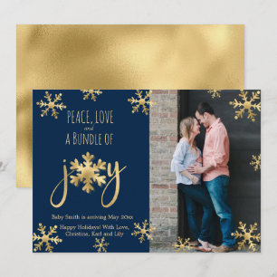 Joy Foto Christmas Pregnancy Announcement Cards Ankündigung