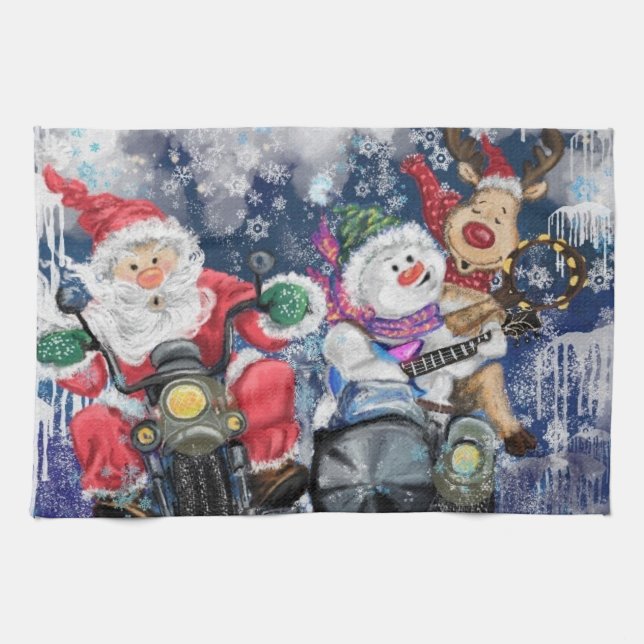 Joy - Frohe Weihnachten - Geschirrtuch (Horizontal)