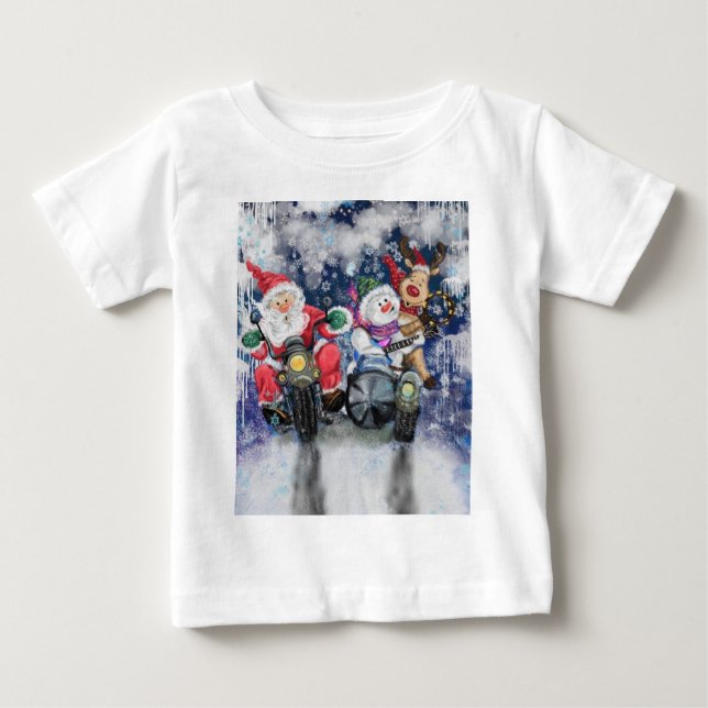 Joy - Frohe Weihnachten - Happy Baby T-shirt (Vorderseite)