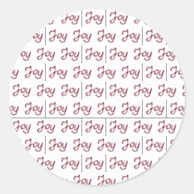 Joy Geschenksticker für beste Geschenke Runder Aufkleber (Vorderseite)
