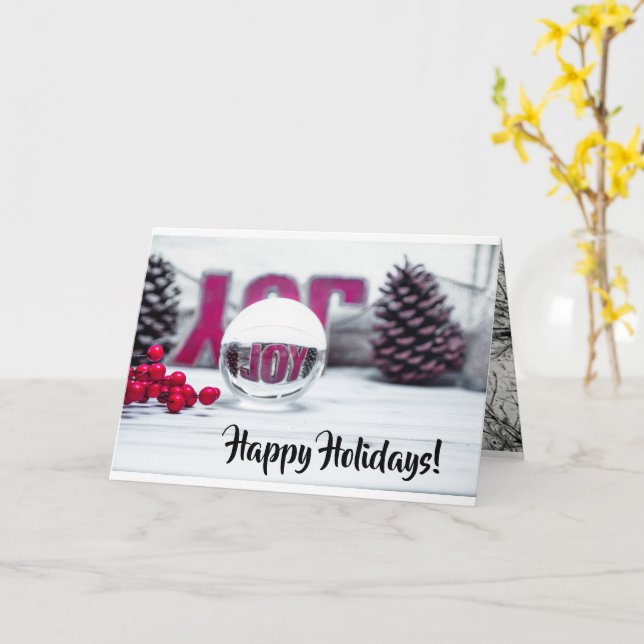 Joy Glass Ball Holiday Collection Karte (Gelbe Blume)