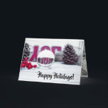 Joy Glass Ball Holiday Collection Karte<br><div class="desc">Feiern Sie die Urlaubstage mit dieser Sammlung mit dem Wort Joy,  das durch einen Glasball zu sehen ist.</div>