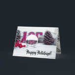 Joy Glass Ball Holiday Collection Karte<br><div class="desc">Feiern Sie die Urlaubstage mit dieser Sammlung mit dem Wort Joy,  das durch einen Glasball zu sehen ist.</div>