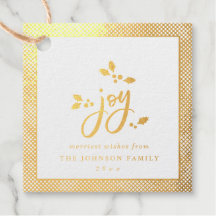 Joy Gold Foil Misteltoe Frohe Weihnachten